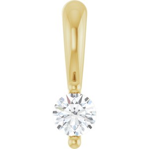 14K Yellow Gold .03 CT Natural Diamond Pendant