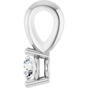 Sterling Silver .03 CT Natural Diamond Pendant