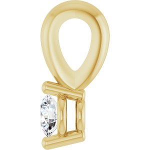 14K Yellow Gold .03 CT Natural Diamond Pendant