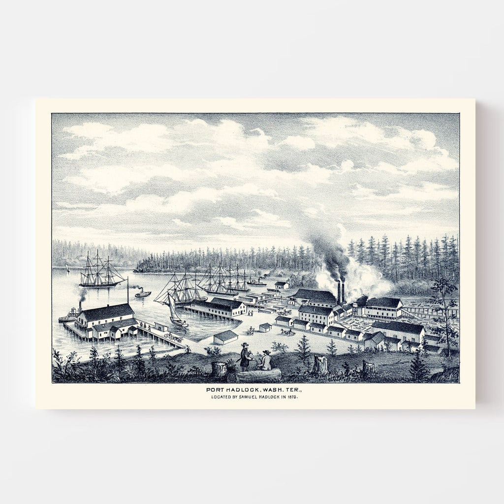 Vintage Map of Port Hadlock, Washington 1889