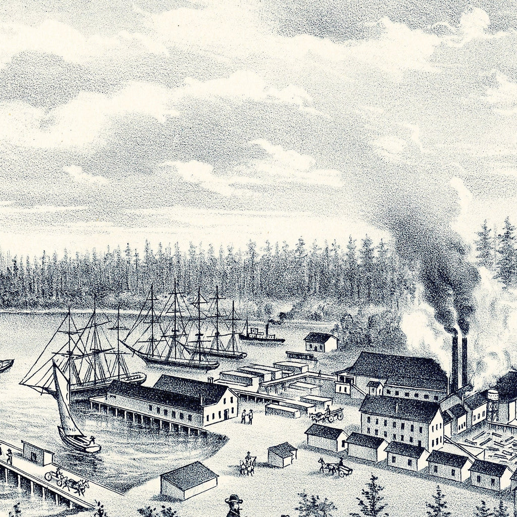Vintage Map of Port Hadlock, Washington 1889