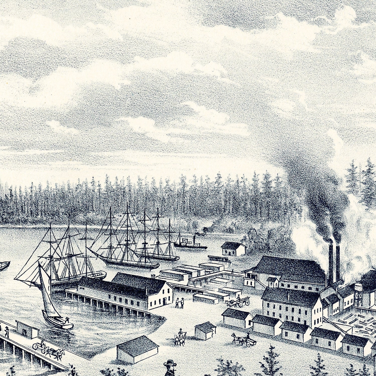 Vintage Map of Port Hadlock, Washington 1889