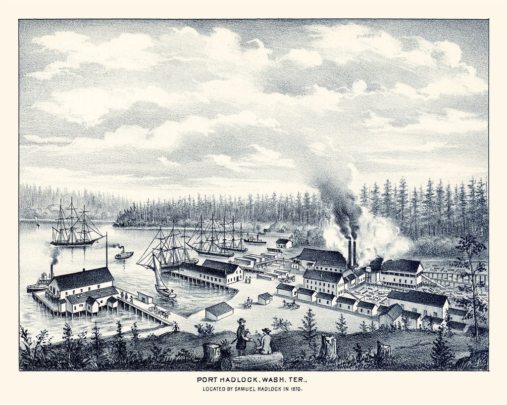 Vintage Map of Port Hadlock, Washington 1889