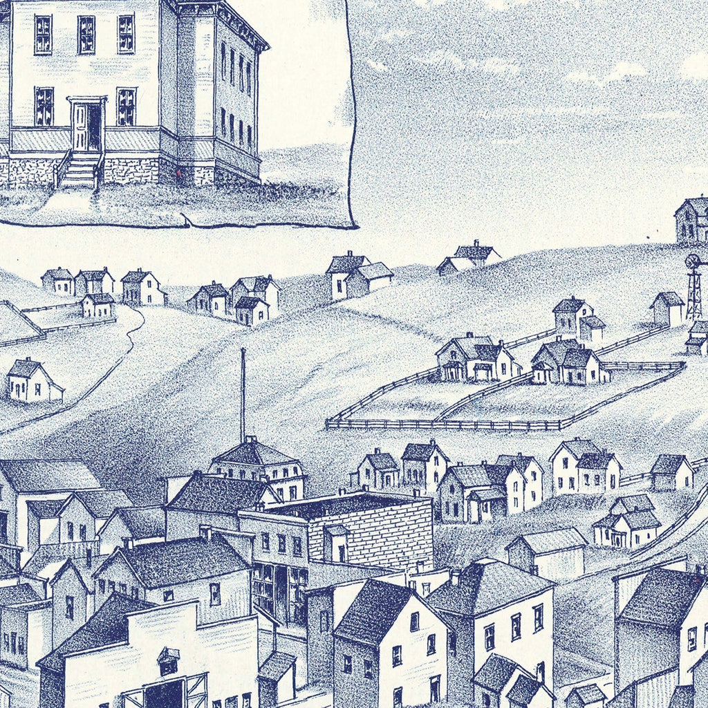 Vintage Map of Pullman, Washington 1889