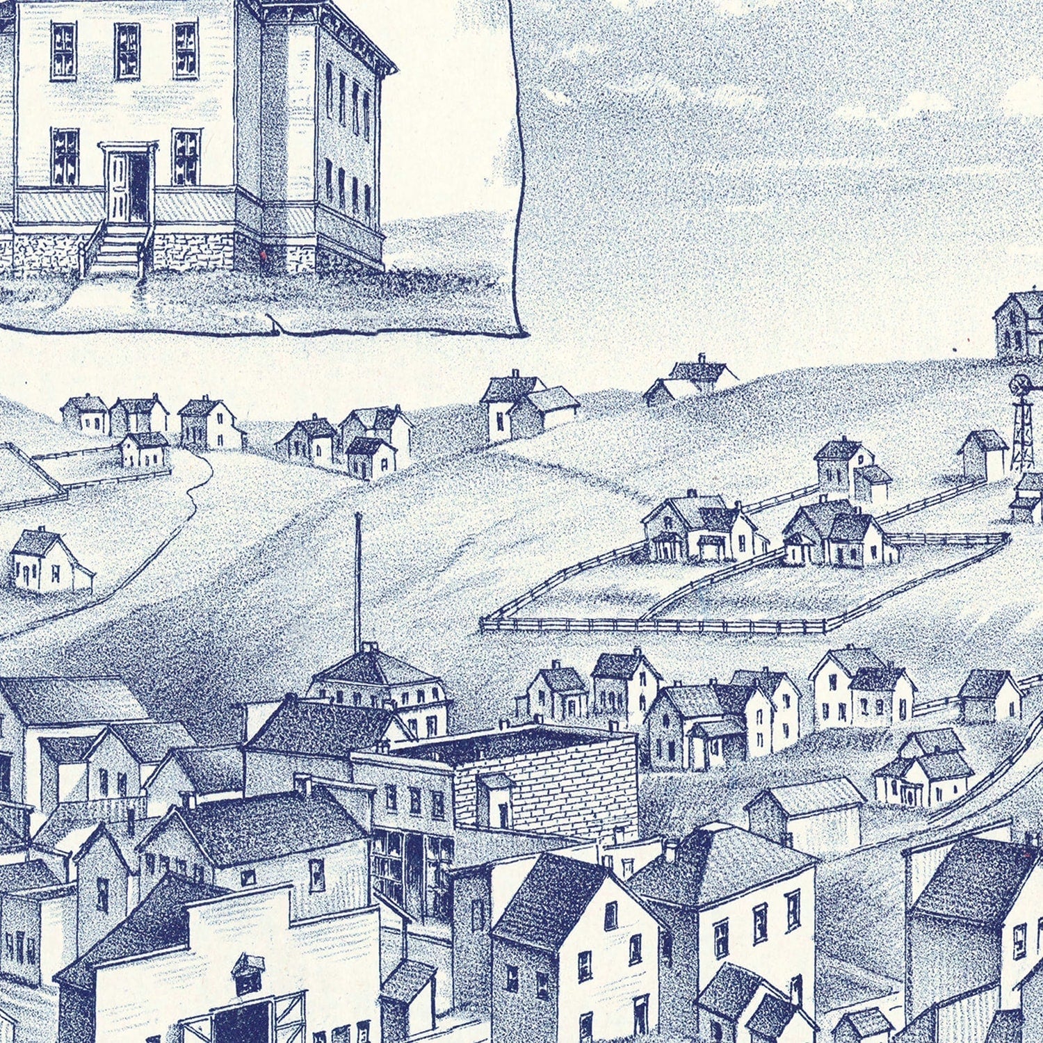 Vintage Map of Pullman, Washington 1889