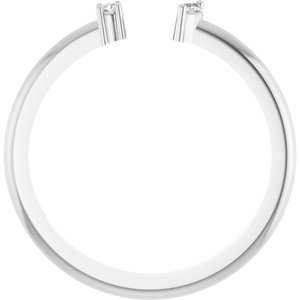 Platinum .04 CTW Natural Diamond Negative Space Ring