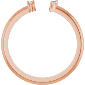 14K Rose Gold .04 CTW Natural Diamond Negative Space Ring