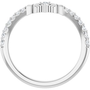 Platinum 1/5 CTW Natural Diamond Claddagh Contour Band