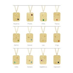 Zodiac Constellation Necklace or Pendant