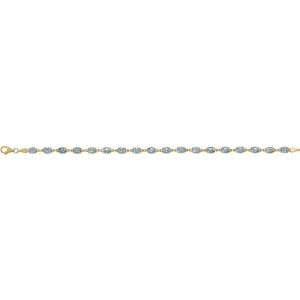 14K Yellow Gold Natural Sky Blue Topaz 7 1/4" Bracelet – image 2