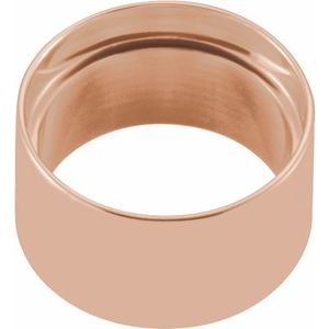 14K Rose Gold 7.5 mm Round Bezel Setting