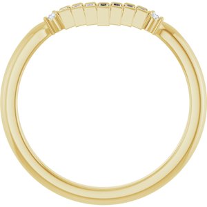 14K Yellow .08 CTW Natural Diamond Contour Band