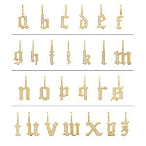 Gothic Initial Charm/Pendant