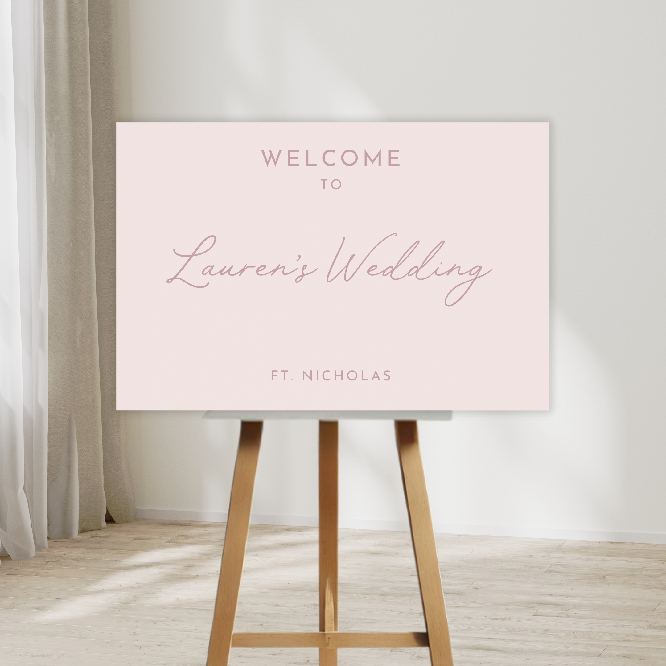 Minimal Modern Wedding Welcome Sign
