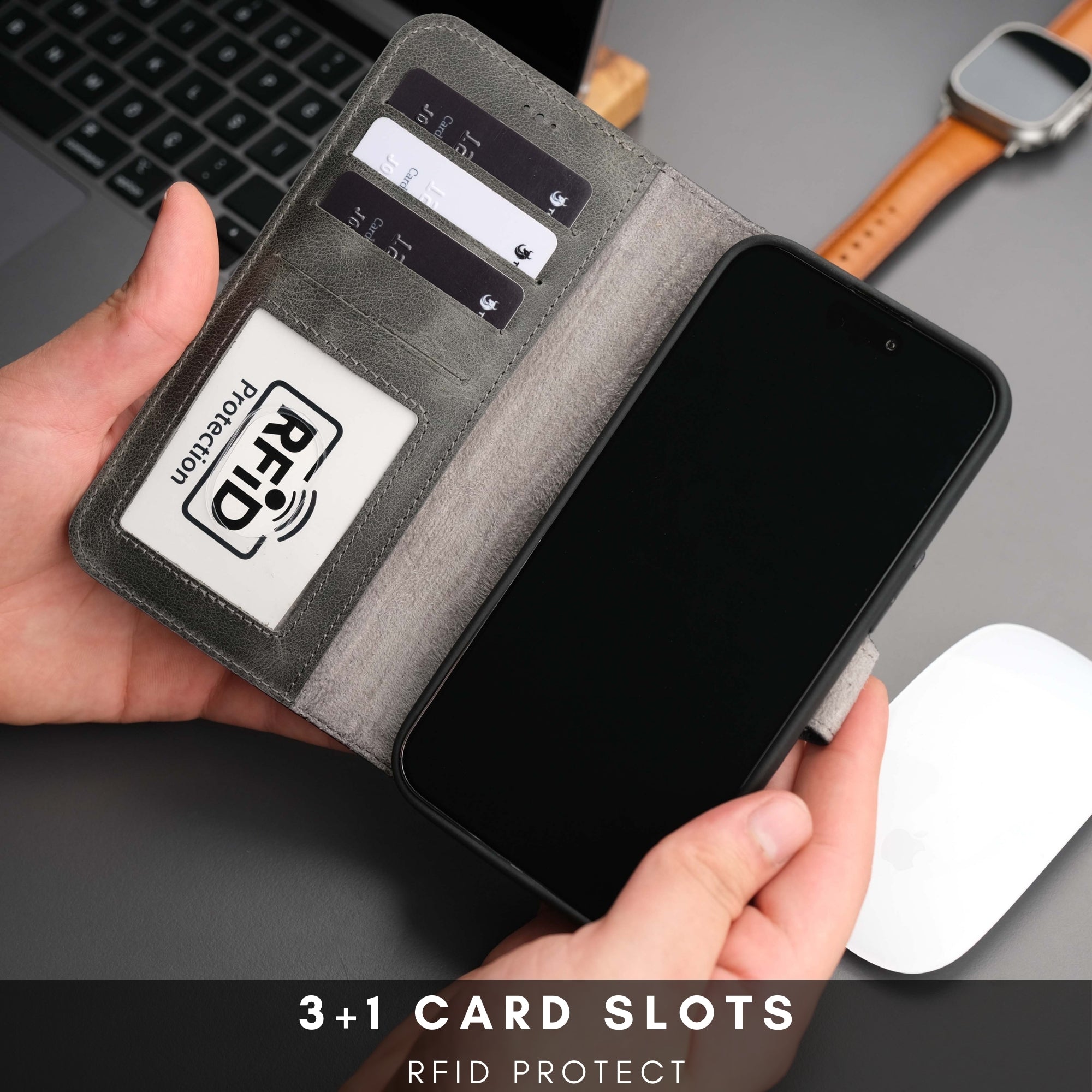 Casper Leather iPhone 14 Pro Max Wallet Case | MagSafe