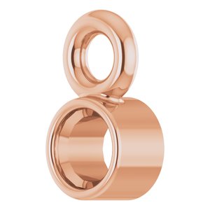 14K Rose Gold 1.75 mm Round Bezel-Set Dangle