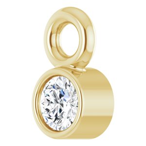 14K Yellow Gold .02 CT Natural Diamond Dangle