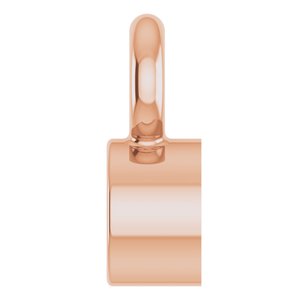 18K Rose Gold 1.75 mm Round Bezel-Set Dangle