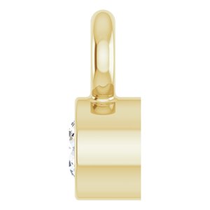 14K Yellow Gold .02 CT Natural Diamond Dangle