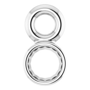 14K White Gold 1.75 mm Round Bezel-Set Dangle
