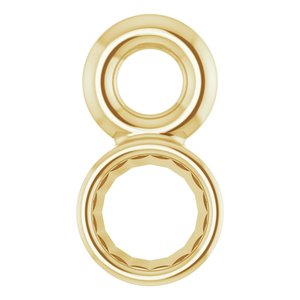 14K Yellow Gold 1.75 mm Round Bezel-Set Dangle