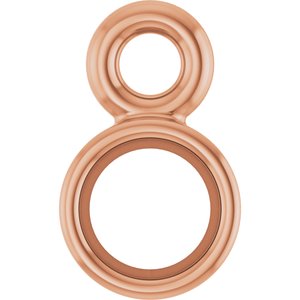 10K Rose Gold 2.25 mm Round Bezel-Set Dangle