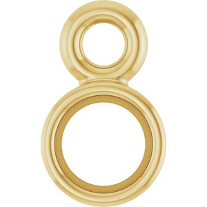 18K Yellow Gold 2.25 mm Round Bezel-Set Dangle