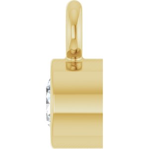 14K Yellow Gold .04 CT Natural Diamond Dangle