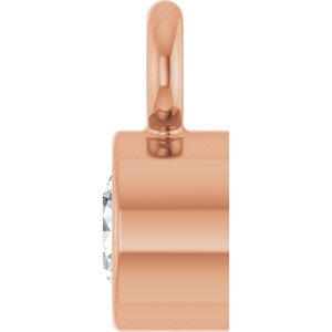 14K Rose Gold .04 CT Natural Diamond Dangle