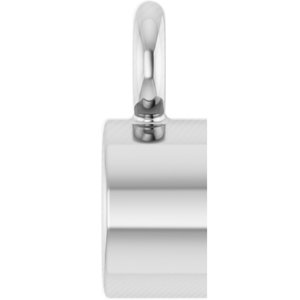 Platinum 2.25 mm Round Bezel-Set Dangle