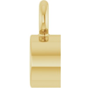 10K Yellow Gold 2.25 mm Round Bezel-Set Dangle
