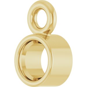 18K Yellow Gold 2.25 mm Round Bezel-Set Dangle