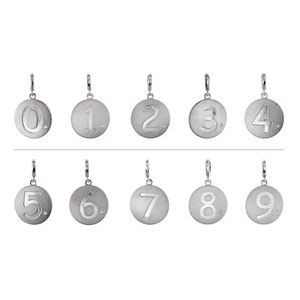Sterling Silver Accented Numeral 2 Charm/Pendant Mounting – image 2