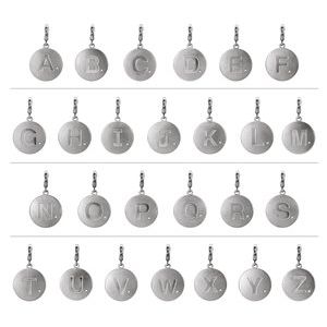 Sterling Silver 1 mm Round Accented Initial R Charm/Pendant Mounting – image 2