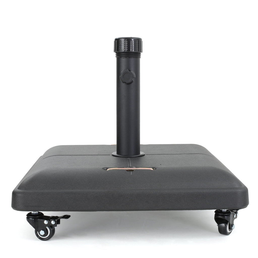 Wheelie - Stylish Square Umbrella Base With Stainless Steel Pole Handle