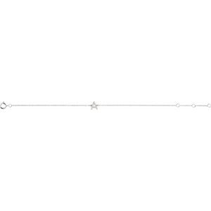 14K White Gold 1/10 CTW Natural Diamond Initial A 6-7" Bracelet – image 2