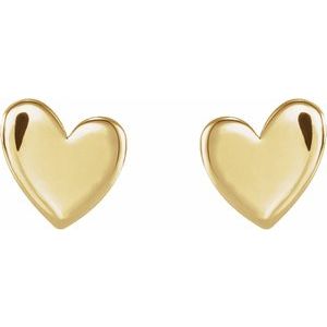 Asymmetric Heart Earrings