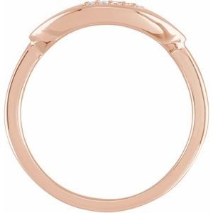 14K Rose Gold 1/10 CTW Natural Diamond Initial D Signet Ring