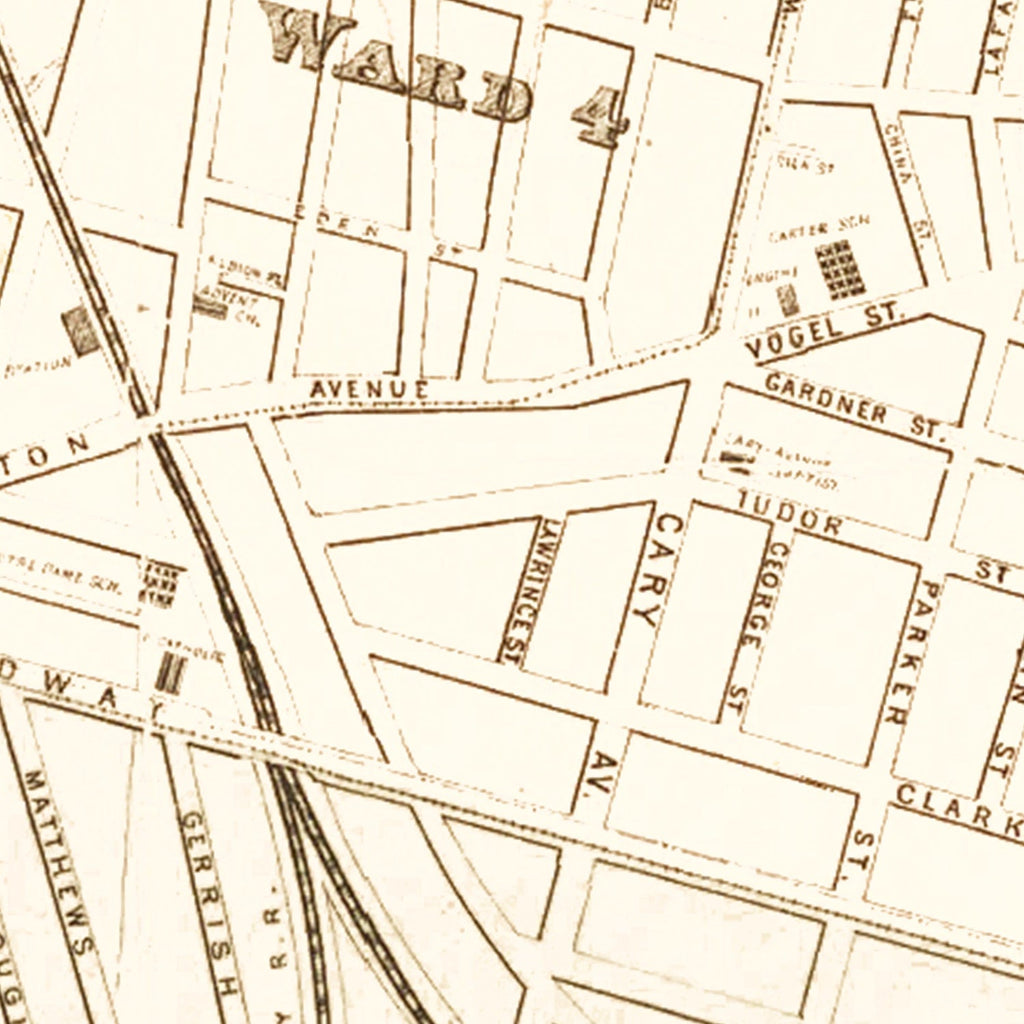 Vintage Map of Chelsea, Massachusetts 1876