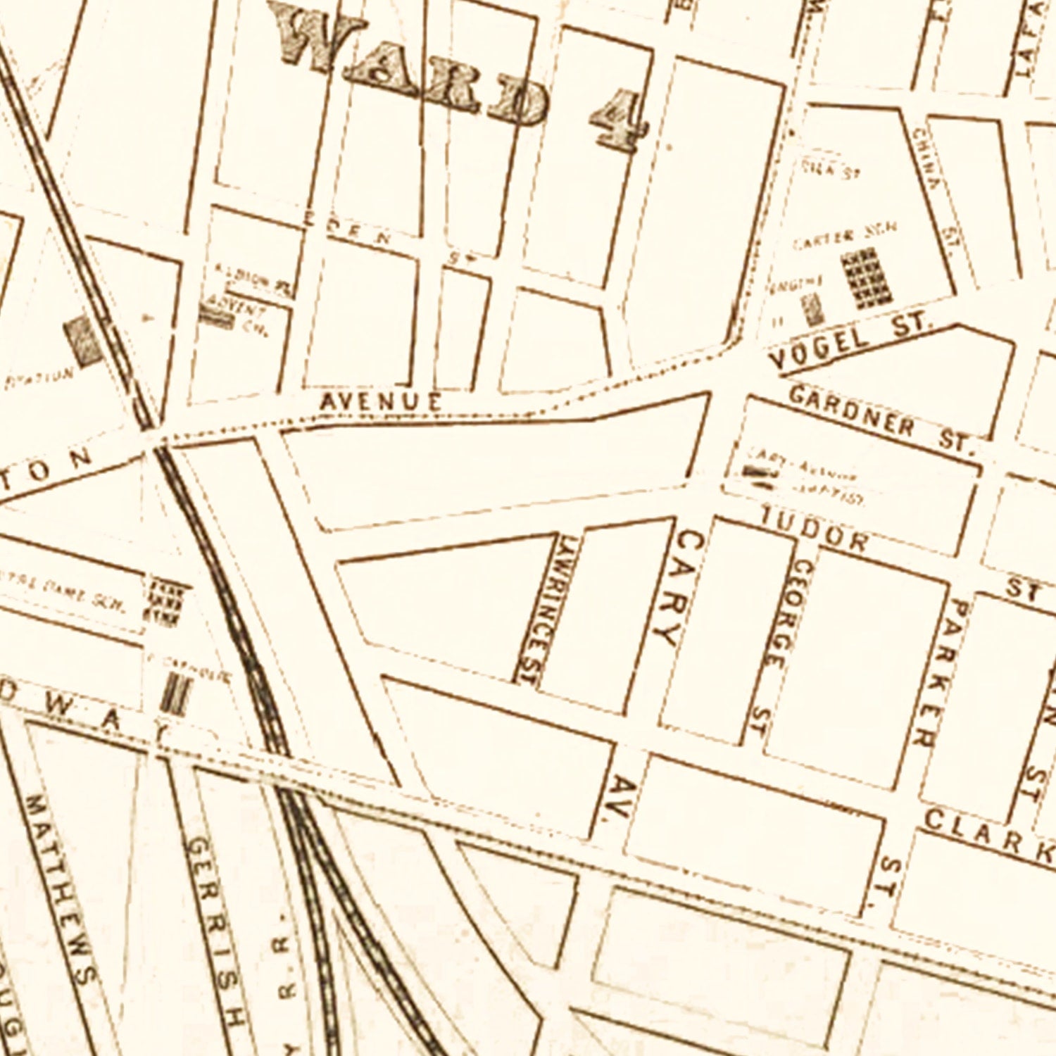 Vintage Map of Chelsea, Massachusetts 1876