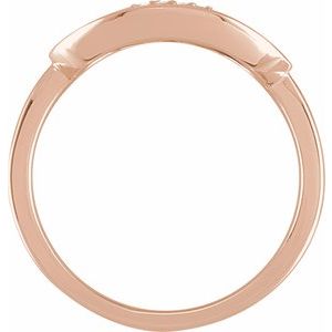 14K Rose Gold 1/10 CTW Natural Diamond Initial Z Signet Ring