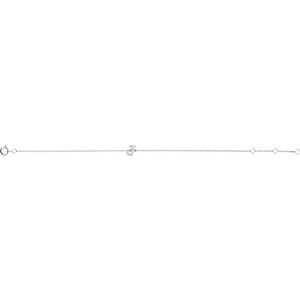 14K White Gold .05 CTW Natural Diamond Initial J 6-7" Bracelet – image 2
