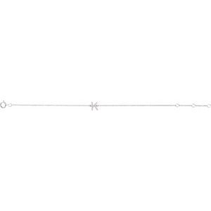 Sterling Silver .05 CTW Lab-Grown Diamond Initial K 6-7" Bracelet – image 2