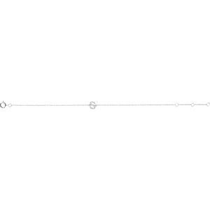 14K White Gold .05 CTW Natural Diamond Initial S 6-7" Bracelet – image 2