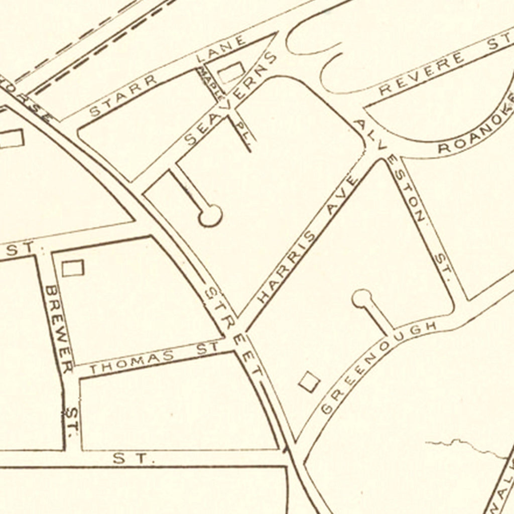 Vintage Map of Jamaica Park, Massachusetts 1876