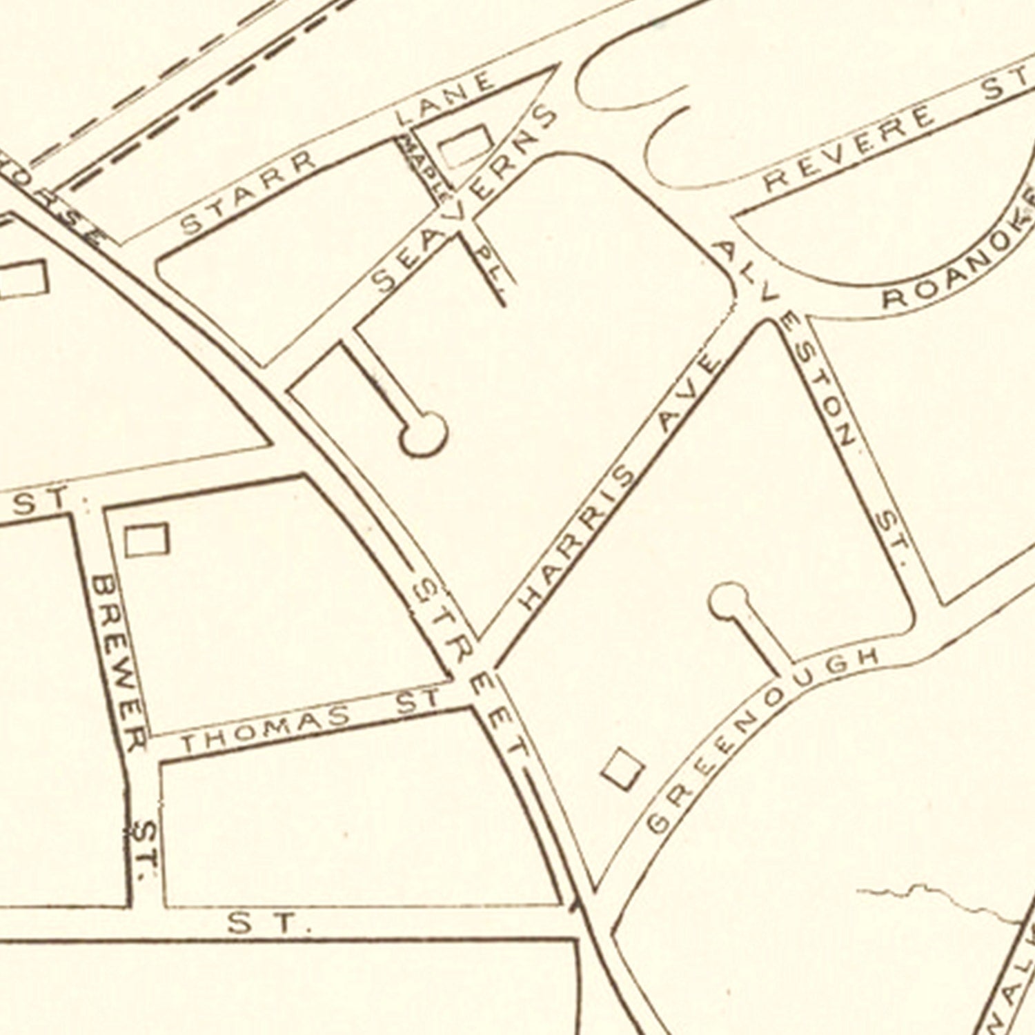 Vintage Map of Jamaica Park, Massachusetts 1876