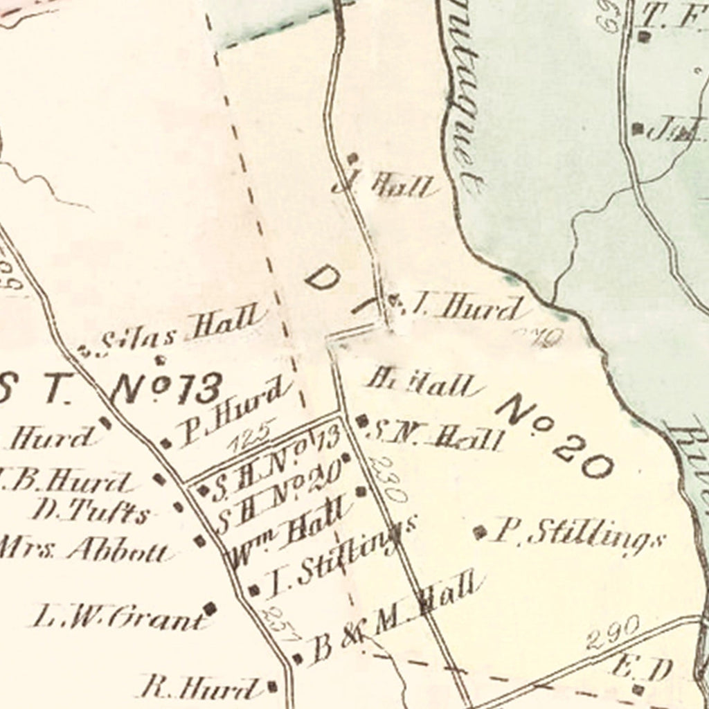 Vintage Map of North Berwick, Pennsylvania 1872