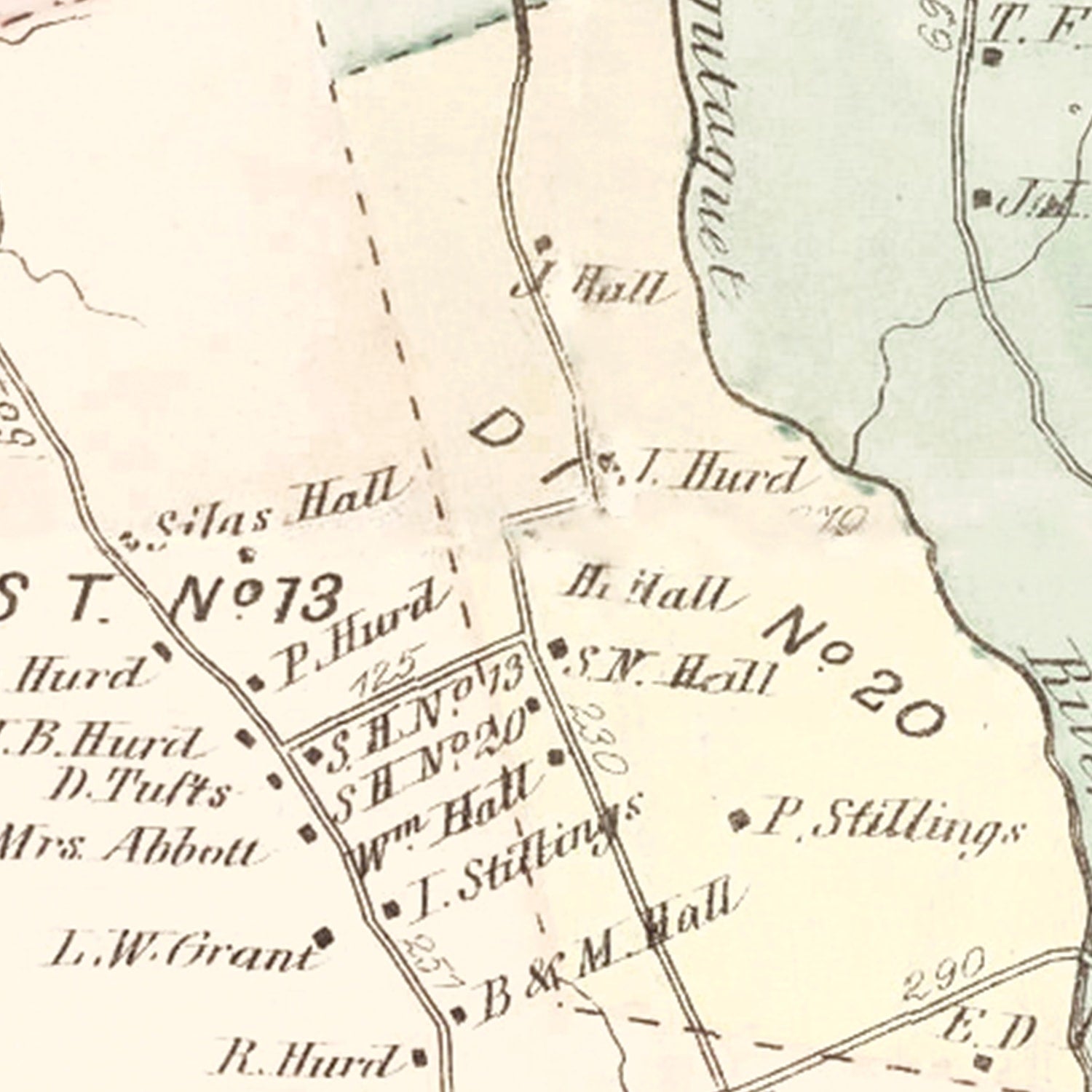 Vintage Map of North Berwick, Pennsylvania 1872