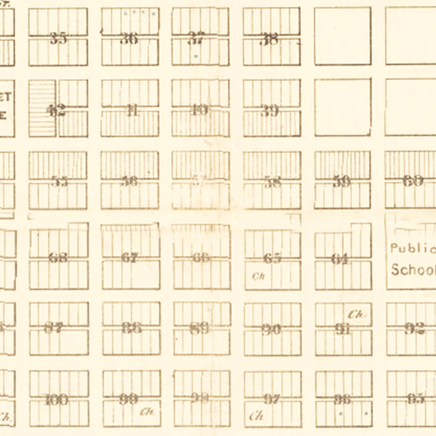 Vintage Map of Lincoln, Nebraska 1871
