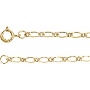 14K Yellow Gold-Filled 1.5 mm Figaro 18" Chain